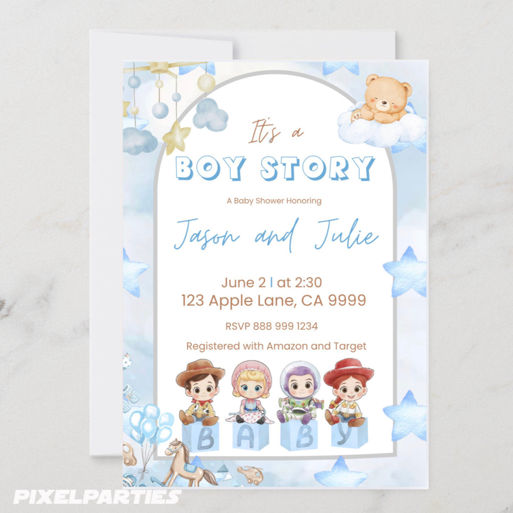 It's a Boy Story ~ Customizable Invite