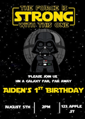 Star wars First Birthday | Editable Invite